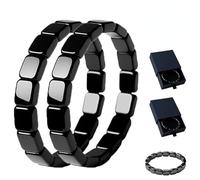 Bracelet En HéMatite Pour Hommes, Bracelet En Perles Extensibles En Pierre D'HéMatite Naturelle, RéCupéRez Votre Confiance Masculine,2PCS