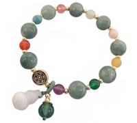 Bracelet en jade Feng Shui fait à la main pour femme, bijou extensible en perles de pierre naturelle, porte-bonheur chinois pour la richesse et la protection