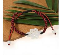 BRACELET EN JADE - NOEUD INFINI - Elégance du Rouge et Noir