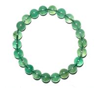 Bracelet en jade vert 8 mm | Bouclier anti-stress en cristal du chakra du cœur | Aide à augmenter la motivation | Amplifie les intentions d'amour, l'appréciation de la générosité | Convient pour les