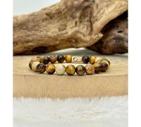 Bracelet en jaspe et oeil de tigre