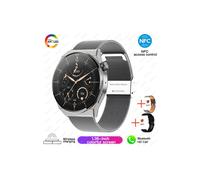 (Bracelet en maille argentée) Montre connectée Huawei NFC compatible GT3 Pro pour adulte, écran HD 390*390,