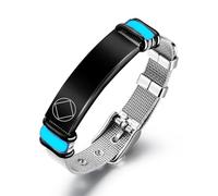 Bracelet en maille phosphorescente AA NA Sobriety - Personnalisé - Alcooliques anonymes - Narcotiques anonymes - Bracelet de récupération avec perles lumineuses, cadeaux inspirants, Acier inoxydable