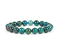 Bracelet en malachite chrysocolle pour homme et femme - Bracelet en perles en pierre naturelle - Bracelet en forme de diabète - Bracelet rond en relief pour homme, Pierre