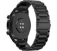 Bracelet en métal 22mm trois perles avec boucle déployante noir pour votre Huawei Watch GT/Honor Watch Magic G