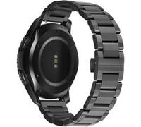 Bracelet en métal 22mm trois perles avec fermoir papillon noir pour votre Huawei Watch GT/Honor Watch Magic G
