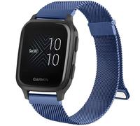 Bracelet en Métal Compatible avec Bracelet Garmin Venu Sq/Venu Sq 2/Venu/Venu 2 plus/Garmin Vivoactive 5/Vivoactive 3/Forerunner 55 245 Bracelet,Sangle Magnétique pour Garmin Venu (Bleu)