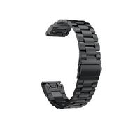 Bracelet en métal et acier inoxydable, 20 22 26mm, adapté for Garmin Fenix 8 7X 7 7S Pro 6S 6 6X 5s 5 5X Epix 2(Black,26mm Femix 5X 5XPlus)