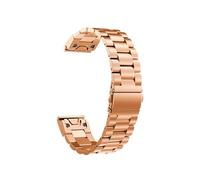 Bracelet en métal et acier inoxydable, 20 22 26mm, adapté for Garmin Fenix 8 7X 7 7S Pro 6S 6 6X 5s 5 5X Epix 2(Rose gold,22mm Fenix 5 5 Plus)