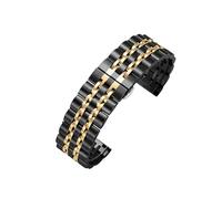 Bracelet En Métal Et Acier Inoxydable, Adapté À La Montre For HUAWEI GT 3 46mm GT3 / GT Runner/GT 2 GT2 Pro, Bracelet De Montre For Honor Magic Watch(Black-gold,For Huawei GT 2 Pro)