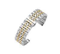 Bracelet En Métal Et Acier Inoxydable, Adapté À La Montre For HUAWEI GT 3 46mm GT3 / GT Runner/GT 2 GT2 Pro, Bracelet De Montre For Honor Magic Watch(Silver-gold,For Huawei GT 2e)