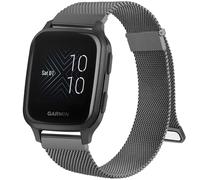 Bracelet en Métal Magnétique Compatible avec Garmin Venu Sq/Sq 2/Venu 2 Plus/Vivoactive 5/3/Forerunner 55 245 (Gris)