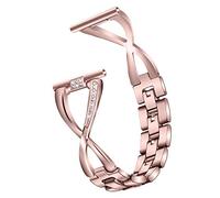 Bracelet en métal pour Blackview/IOWODO W70 Pro/W50 Pro/W60/W50/W30/W20/X5/X1 - Bracelet de montre en acier inoxydable avec bracelet diamant pour Blackview/IOWODO/Baolubao R30 Max, Mittelgroße, Métal