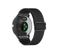 Bracelet en nylon 20 mm 22 mm adapté à la montre for Garmin Vivoactive 3 4 Band for Venu 2 SQ/Forerunner 645 Bracelet élastique adapté à for Fenix 6 5 Pro(Black,20mm)