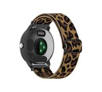 Bracelet en nylon 20 mm 22 mm adapté à la montre for Garmin Vivoactive 3 4 Band for Venu 2 SQ/Forerunner 645 Bracelet élastique adapté à for Fenix 6 5 Pro(Brown cheetah,22mm)