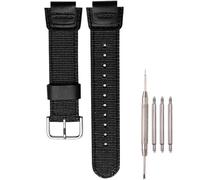 Bracelet en nylon de 18 mm compatible avec Casio AE1200WHB SGW-300H 400 500 AQ-S810W - Bracelet de montre tissé vert armée pour homme, 18mm