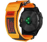Bracelet en nylon de 22 mm compatible avec Garmin Fēnix 8 Solar/8 AMOLED 47 mm/Fēnix 7/Fēnix 6/Fēnix 5/Forerunner 965/Instinct/MARQ Fermeture Velcro Ultra léger et respirant Bracelet de rechange