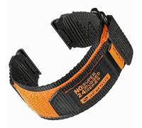 Bracelet en nylon de 22 mm compatible avec Garmin Fēnix 8 Solar/8 AMOLED 47 mm/Fēnix 7/Fēnix 6/Fēnix 5/Forerunner 965/Instinct/MARQ Fermeture Velcro Ultra léger et respirant Bracelet de rechange