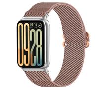 Bracelet en nylon élastique rose doré pour Xiaomi Mi Band 9 Pro / Redmi Watch 5
