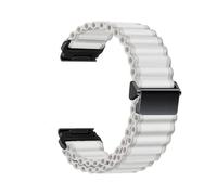 Bracelet en nylon Ocean Loop 20/22/26mm Pour Garmin Fenix 5 5S 6 Plus 7 Pro 7S 7X 8 AMOLED 43 47 51 Enduro 2 3 Band(White,26mm)