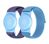 Bracelet en nylon pour enfants compatible avec Apple AirTag, étui de protection pour traqueur GPS Air Tag avec bracelet en nylon, bracelet de montre réglable anti-perte pour tout-petits, enfants et
