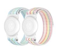 Bracelet en nylon pour enfants compatible avec Apple AirTag, étui de protection pour traqueur GPS Air Tag avec bracelet en nylon, bracelet de montre réglable anti-perte pour tout-petits, enfants et