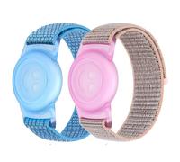 Bracelet en nylon pour enfants compatible avec Apple AirTag, étui de protection pour traqueur GPS Air Tag avec bracelet en nylon, bracelet de montre réglable anti-perte pour tout-petits, enfants et