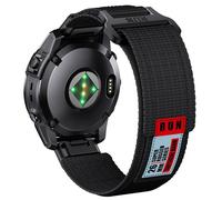 Bracelet en nylon pour Garmin Fenix 8 Black 22 mm