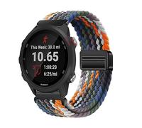 Bracelet en nylon pour Garmin Forerunner 255|265|965 Bracelet magnétique 22 mm Bracelet de rechange Solo Loop élastique réglable avec bracelet de sport Garmin Forerunner 255|265|965 (19,22 mm)