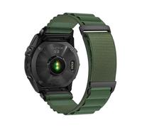 Bracelet en nylon tissé QuickFit 20/22/26mm Pour Garmin Fenix 8 47mm 51mm E 7 7X 6 6X 5 5X Plus/Enduro 3/Epix Pro Gen 2(Green,22mm)
