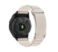 Bracelet en nylon tissé QuickFit 20/22/26mm Pour Garmin Fenix 8 47mm 51mm E 7 7X 6 6X 5 5X Plus/Enduro 3/Epix Pro Gen 2(Starlight Titanium,22mm)