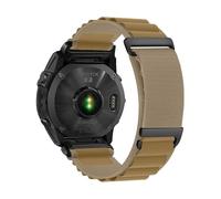 Bracelet en nylon tissé QuickFit 20/22/26mm Pour Garmin Fenix 8 47mm 51mm E 7 7X 6 6X 5 5X Plus/Enduro 3/Epix Pro Gen 2(Wheat Black,20mm)
