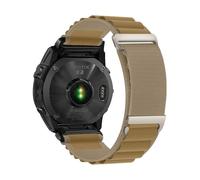 Bracelet en nylon tissé QuickFit 20/22/26mm Pour Garmin Fenix 8 47mm 51mm E 7 7X 6 6X 5 5X Plus/Enduro 3/Epix Pro Gen 2(Wheat Titanium,20mm)