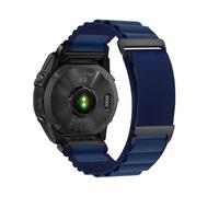 Bracelet en nylon tissé QuickFit 20/22/26mm Pour Garmin Fenix 8 47mm 51mm E 7 7X 6 6X 5 5X Plus/Enduro 3/Epix Pro Gen 2 Accessoires(Dark Blue,22mm)