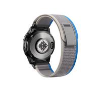 Bracelet en nylon tissé QuickFit 22/26mm Pour Garmin Fenix 8 47/51mm 7 7X 6 6X Pro 5X Plus Enduro 3, bracelet de sport respirant Accessoires(Gray blue,22mm(MARQ series))