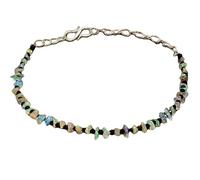 Bracelet en opale éthiopienne brute de 3 à 4 mm, perles brutes, 17,8 cm, fermoir plaqué argent réglable, pour hommes et femmes | LK_STACK_02833