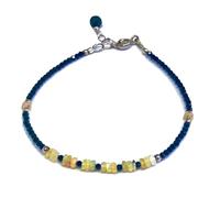 Bracelet en opale éthiopienne et spinelle noire, perles facettées de 2 à 4 mm, forme pneu et rondelle, fermoir plaqué argent réglable de 17,8 cm, pour hommes et femmes | LK_STACK_07525