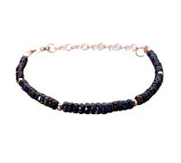 Bracelet en opale éthiopienne, perles à facettes en forme de rondelle de 3 à 4 mm, fermoir plaqué or réglable de 17,8 cm, pour hommes et femmes | LK_STACK_02742