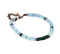 Bracelet en opale éthiopienne, perles rondes de 4 à 4,5 mm, taille lisse, réglable, 17,8 cm, plaqué or rose, pour hommes et femmes | LK_STACK_02785