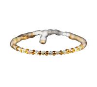 Bracelet en opale Welo et citrine éthiopiennes, perles à facettes de 3 mm, forme rondelle, fermoir plaqué argent réglable de 17,8 cm, pour hommes et femmes | LK_STACK_07578
