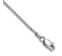 Bracelet en or blanc massif 10 carats avec chaîne vénitienne de 0,95 mm et 18 cm pour homme et femme