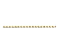 Bracelet en or jaune massif 10 carats de 2,75 mm avec maillons mousquetons pour homme et femme, 20 centimeters, Or Métal Or jaune, Pas de gemme