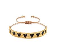 Bracelet En Or Pour Femme, Cadeau Surfeur, Motif Amour, Perles De Rocaille, RéGlable, Fait Main, Style BohèMe