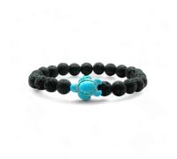 Bracelet en perles aninu avec tortue et suivi en direct + application - Bracelet d'amitié océan pour femmes et hommes, bracelet d'amitié tortue comme cadeau pour femmes et hommes, Eine Grösse, Pierre