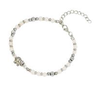 Bracelet en perles avec détails éléphant et chaîne d'extension de 5 cm pour symbolisme, cadeau sur le thème des animaux, One Size, Comme décrit