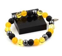Bracelet en perles d'agate verte, oeil de tigre et péridot de 8 mm | Longueur 19-20 cm | Livré dans une pochette écrin | Fabriqué en France |