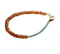 Bracelet en perles d'andalousite et d'amazonite de 2 à 4 mm, facettées, plaqué or, 17,8 cm, pour hommes et femmes | LK_STACK_06851