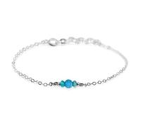Bracelet en perles de Larimar rondes et rondelles de 2 à 4 mm, taille lisse, fermoir plaqué argent réglable de 17,8 cm, pour hommes et femmes | LK_STACK_04471