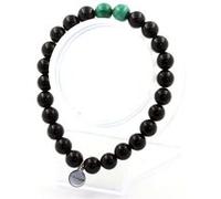 Bracelet en perles de Pierre de lune et Oeil de Tigre bleu clair de 8 mm | Longueur 19-20 cm | Livré dans une pochette écrin | Fabriqué en France | TRENDYFLAIR Bleu G