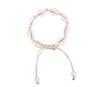 Bracelet en Perles de rocaille tressées à la Main en Forme de Breloques de Coquillage Pendentif Hawaii Fait la fête des pour Les Femmes